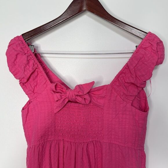 Old Navy Fit & Flare Tiered Seersucker All-Day Maxi Dress Small Tall - Picture 10 of 10